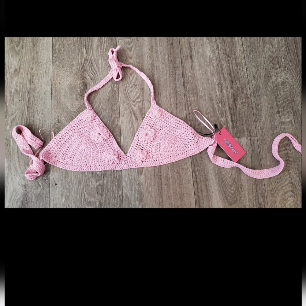 Edikted Missy crochet bra top Size S
